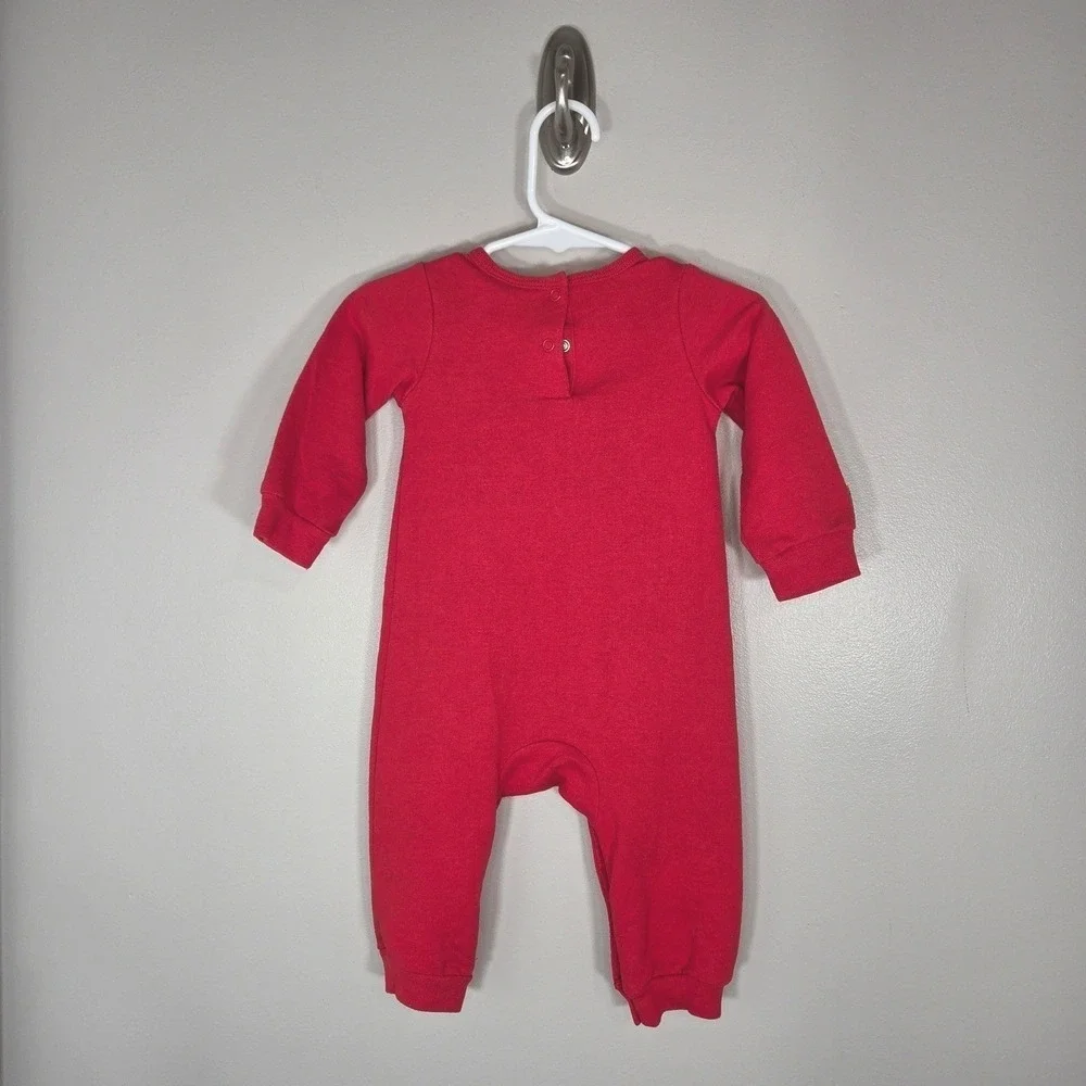 Dr. Seuss The Grinch Baby Christmas Romper 6-9M Red Footless One Piece